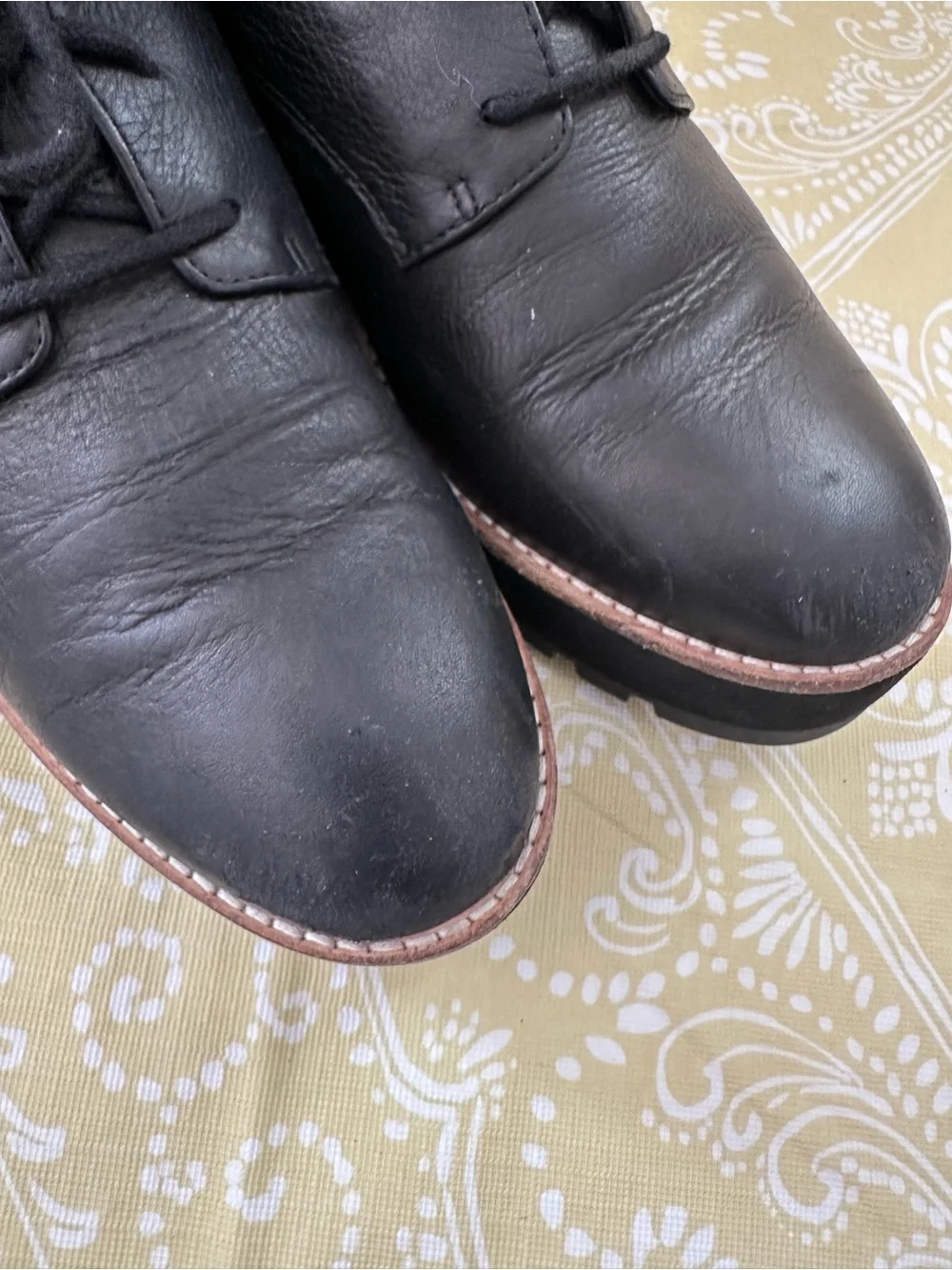 Eileen Fisher black leather